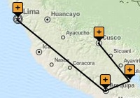 Highlights of Peru Holiday Map