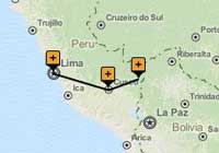 Coast, Andes and the Amazon Map