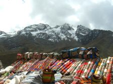 Traditional handicrafts at La Raya, between Cusco and Puno