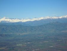Arriving into Santiago by plane