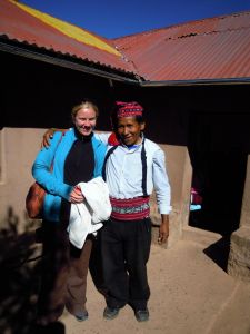 Making friends with the locals, Taquile Island